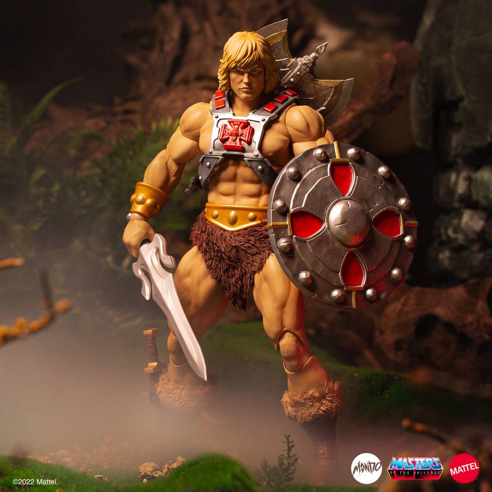 Masters of the Universe He-Man and The Large Action Figure, 8.5 in Motu Character Based on Animated Series, Battle Character for Storytelling Play