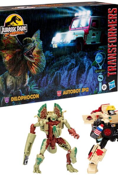 Dilophocon & Autobot JP12 Transformers x Jurassic Park Pack de 2 Figuras