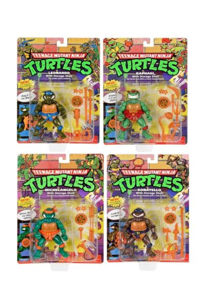Pack de 4 Figuras Ninja Turtles Classic with Storage Shell – Figuras 10 cms