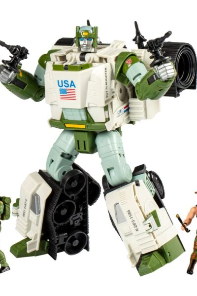 Kup Triple T Transformers x G.I. Joe Figura Autobot 23 cm con Sgt. Slaughter y Leatherneck