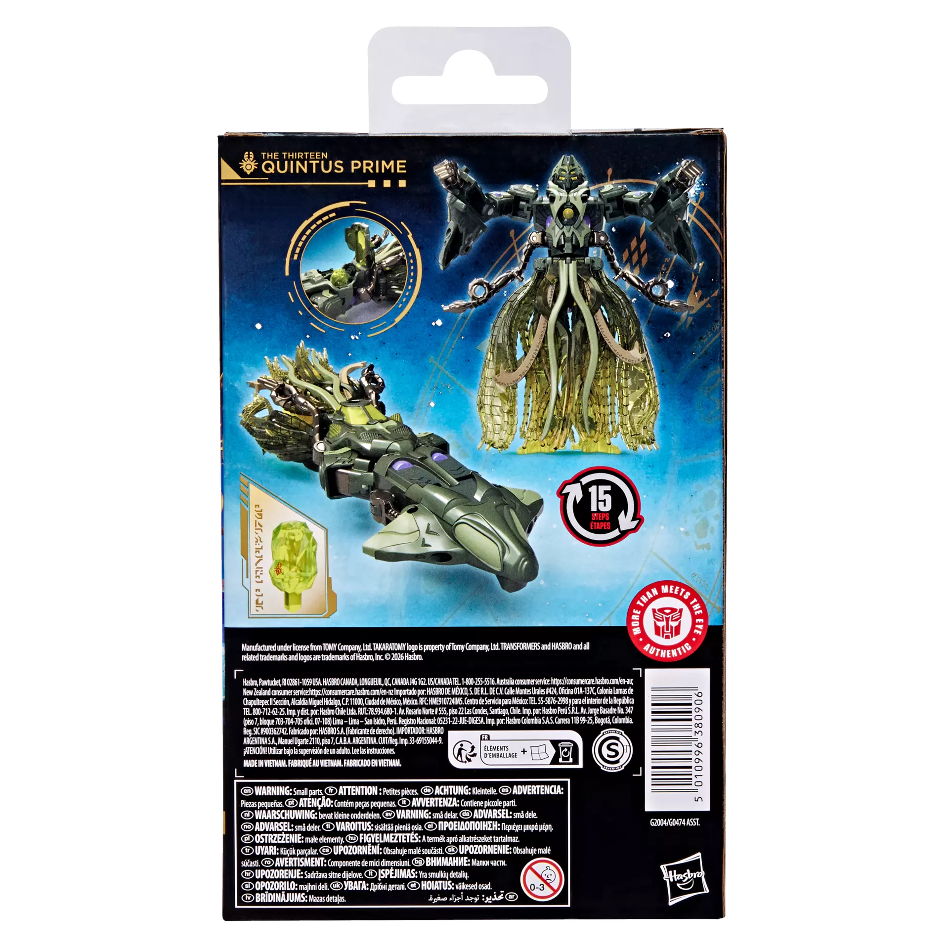 Transformers Age Of The Primes – Figura Deluxe Class De The Thirteen Quintus Prime De 14 Cm, Se Convierte De Robot A Nave Espacial Calamar En 15 Pasos, Incluye Piedra Ascua, Articulación Avanzada